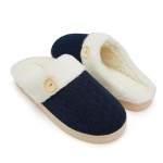 Women Warm Comfy Memory Foam Slippers Knitted Faux Fur Lined Anti Skid Rubber Sole Indoor Outdoor Bedroom Shoes