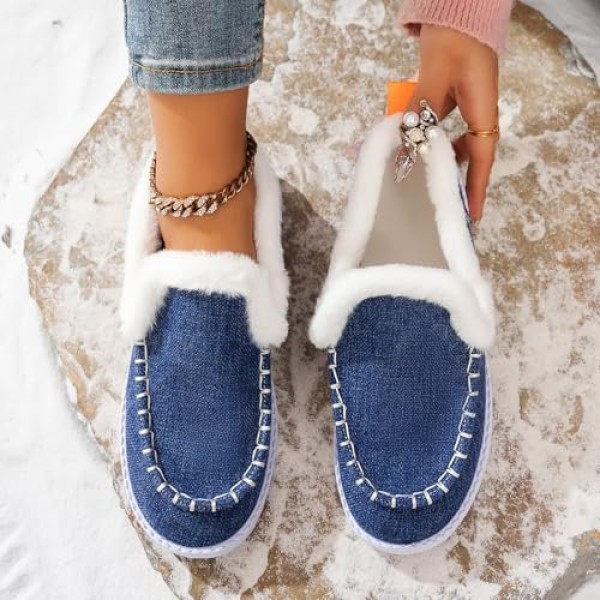 Fashion SneakersWomen's Fashion Snow Sneakers Comfortable Warm Flat Sport Shoes