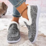 Fashion SneakersWomen's Fashion Snow Sneakers Comfortable Warm Flat Sport Shoes