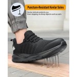 Steel Toe Shoes for Men Safety Puncture Proof Comfy Work Sneakers Lightweight Breathable Non-Slip Construction Shoes