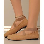 Women's Dress Flats Ballet Flat Shoes Round Toe Fashion Elastic Ankle Strap Comfortable Casual Flats Shoes