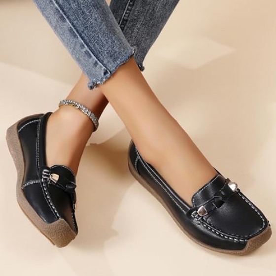 Loafers for Women Business Casual Dress Shoes Comfortable Lightweight Penny Loafers Slip On Work Office Flats Walking Shoes