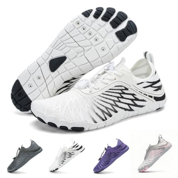 Hike Barefoot Shoes for Women Men Breathable & Non-Slip Athletic Footwear Wide Toe Water Shoes,Designed for Walking,Running&Swimming