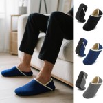 Womens Mens Slippers with Rubber Sole Soft-Lightweight House Slipper Socks Non-Slip Indoor/Outdoor