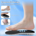 Insoles for Men and Women, 4D Cloud Shoe Inserts for Pain Relief, Trimmable Memory Foam Insoles for Long Standing & Hiking, Cushioning Insoles to Enhance Comfort (Black, M 5-6.5/W 7-8.5)