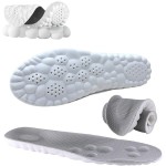 Generic 4D Cloud Technology Insole,New Super Soft Comfort Insoles,4D Sports Memory Foam Insoles Soft Foot Protection Cloud Feeling Insole (Gray, Men 11.5-12.5/Women 13-14)