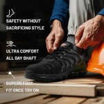 Steel Toe Shoes for Men Women Comfortable Lightweight Work Sneakers for Men Composite Toe Safety Sneakers Men's Slip Resistant Indestructable Construction Safety Shoes