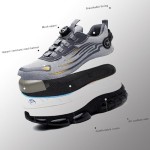 Trainers, Pro Trainers for Men, Steel Shoes 3 Inch Taller, Comfortable Puncture Proof Slip on Sneakers, No More Tying Laces