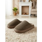 Ultra-Comfortable House Slippers for Men & Women, Memory Foam Indoor Slippers with Non-Slip Sole, Soft Plush Lined House Shoes for Home Use Brown