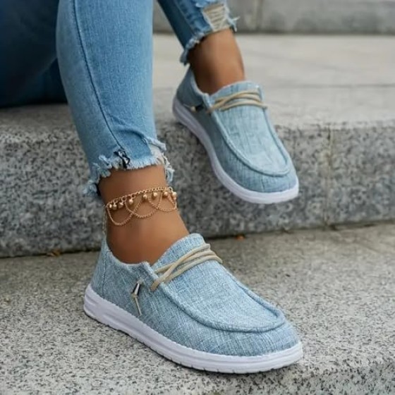 Wide Width Breathable Slip-On Walking Shoes - Comfortable Low-Cut Travel Sneakers