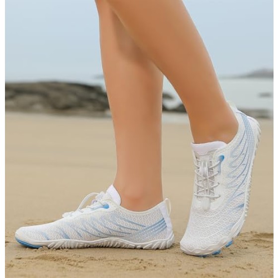 Barefoot Shoes for Women Men Wide Toe Box Breathable Non-Slip Quick-Dry Aqua Barefoot Water Shoes Athletic Beach Pool Swim Surf Diving Hiking Walking Shoes