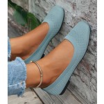 Women's Ballet Flat Shoes Knit Dress Shoes Round Toe Comfortable Casual Dressy Slip On Ballerina Flats for Women