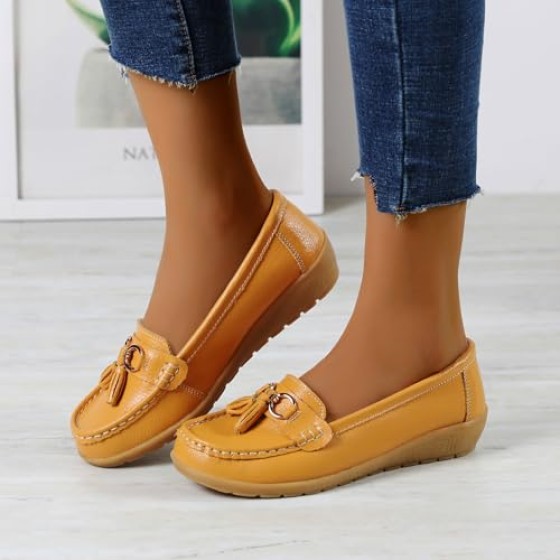 Loafers for Women Business Casual Dress Shoes Comfortable & Lightweight Penny Loafers Slip On Comfort Tassel Work Office Comfort Walking Flats
